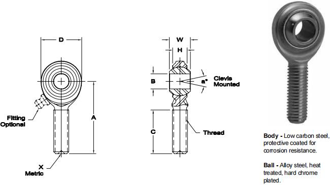 AURORACB-M18關節(jié)軸承圖紙