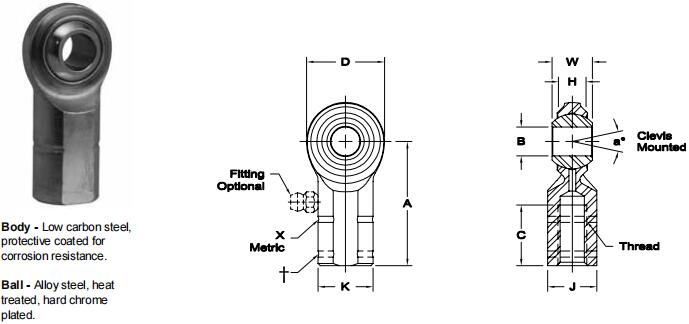 AURORACG-M18關(guān)節(jié)軸承圖紙