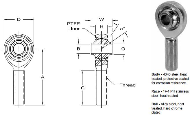 AURORAHXAM-5T關(guān)節(jié)軸承圖紙
