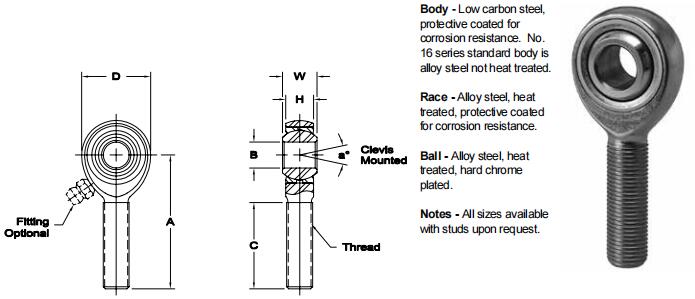 AURORAKM-6關(guān)節(jié)軸承圖紙