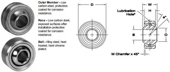 AURORALCOM-12-1關(guān)節(jié)軸承圖紙