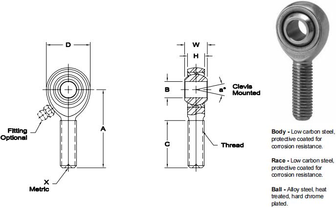 AURORAMB-M18關(guān)節(jié)軸承圖紙
