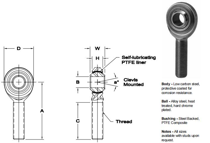 AURORAVCB-8關(guān)節(jié)軸承圖紙